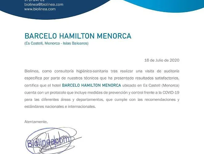 Hotel Barcelo Hamilton Menorca - Adults Only 4*